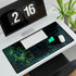 Overgrown Library with Glowing Books — XL & XXL Desk Mat — 3mm Non-Slip Natural Rubber Base Detail