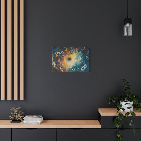 Time Vortex with Melting Numbers — Canvas Wall Art — Product Detail View 5