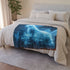 City Skyline Shaped Like Animal Spirits Plush Fleece Throw Blanket