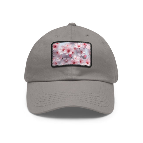 Seamless Cherry Blossom Dreams 3D Baseball Cap White Light Brown