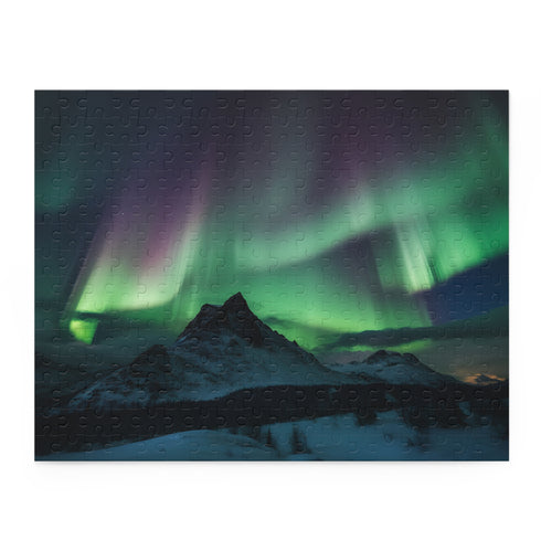 Vibrant Aurora Borealis Northern Lights Puzzle 120 pieces 10" x 8"