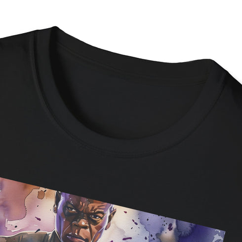 Charcoal cotton T-shirt featuring Mace Windu illustration in a regular fit