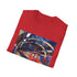 Charcoal cotton T-shirt with vibrant watercolor London Underground design