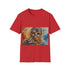 Chewbacca Watercolor T-Shirt in Charcoal, Regular Fit, Crew Neck Cotton.