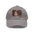 Galactic Princess Leia Embroidered Baseball Cap in White/Light Brown Rectangle Variant.