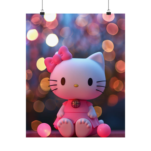 Hello Kitty Poster featuring a cute and colorful illustration