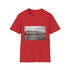 Charcoal crew neck regular fit T-shirt featuring Winter Palace winter scene graphic