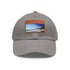 Malibu Dreamin white baseball cap with light brown beach patch.