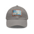 White cotton Empire Skyline Splendor cap with light brown rectangle patch.