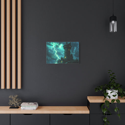 Tower Wrapped in Lightning Serpents — Canvas Wall Art — Product Detail View 5