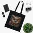 Mechanical Owl Black Cotton Tote Bag - Steampunk Owl Design