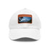 Fuji Peak Flex Cap in White with Light Brown Patch