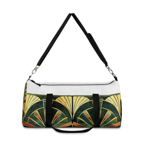Abstract Art Deco Duffle Bag in Bold Artistic Print