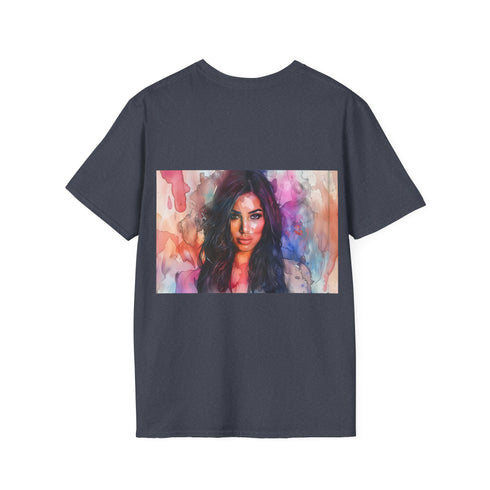 Kim Kardashian watercolor tee in charcoal, size small regular fit.