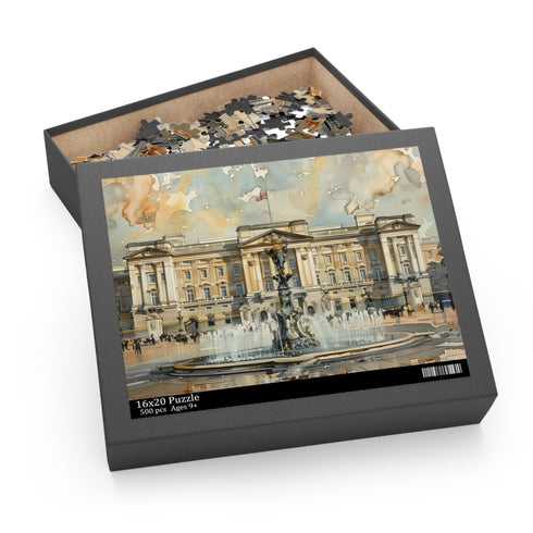 Buckingham Palace watercolor jigsaw puzzle, architecture history fans, 120 pieces.