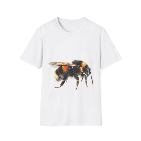 Bumblebee watercolor tee in charcoal, size S: buzzworthy summer style.