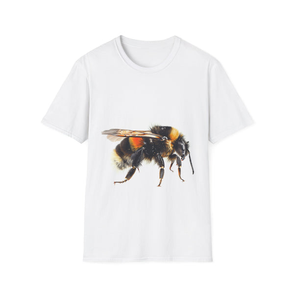 Bumblebee watercolor tee in charcoal, size S: buzzworthy summer style.