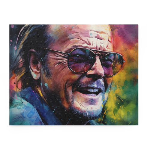 Iconic Jack Nicholson jigsaw puzzle, 10x8 inches, 120 pieces.