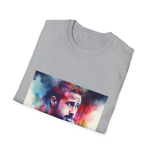 Vibrant charcoal cotton crew neck T-shirt with captivating charisma design