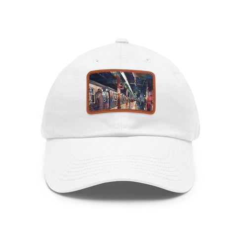 Vibrant watercolor New York City Subway map baseball hat unisex vegan