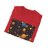 Charcoal cotton T-Shirt with celestial patterned design and regular fit