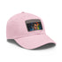 Neon watercolor snapback cap - Henry Cavill inspired, white rectangle design.