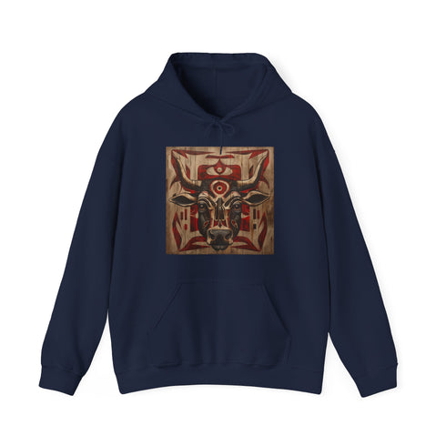 Soul Connection Tribal Totem Hoodie in Navy - Unisex Regular Fit