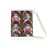 Vibrant art deco laundry bag with bold abstract patterns for transport.