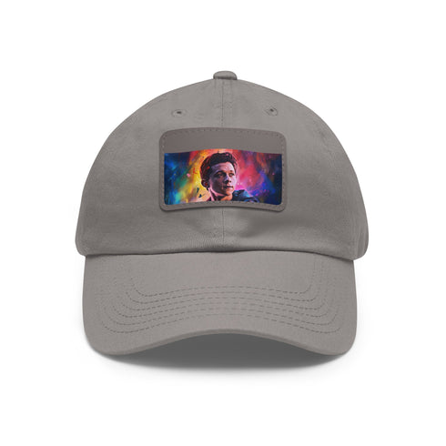 Neon Dream Tom Holland Watercolor Cap in White with Light Brown Patch.