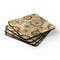 Square ocean blue eyes corkwood coasters with mesmerizing pattern in one size.