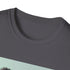 Charcoal cotton t-shirt with hipster koala sipping tea on books graphic