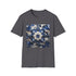 Porcelain Blue Blossom Tee with intricate floral design and soft fabric.