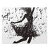 Dancer silhouette puzzle surrounded by musical notes.