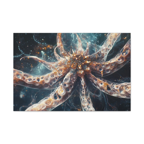 Starborn Creature Made of Fractals (Edition II) — Canvas Wall Art — Living Room Wall Lifestyle View