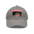 Neverland Neon Watercolor Cap in White with Light Brown Patch.