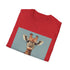 Charcoal hipster giraffe graphic tee, unisex, regular fit, men's/women's clothing.