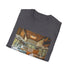 Charcoal cotton T-shirt with retro camper van interior design
