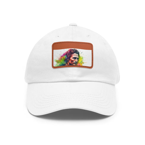 McConaughey Neon Dreams Cap in White with Light Brown Patch
