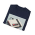 Retro gaming pixel art console charcoal t-shirt for men and women.