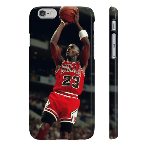 Chicago Bulls Legend Phone Case, Glossy Michael Jordan Design iPhone 7/8 Plus
