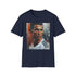 Charcoal cotton crew neck t-shirt with bold watercolor Cristiano Ronaldo graphic