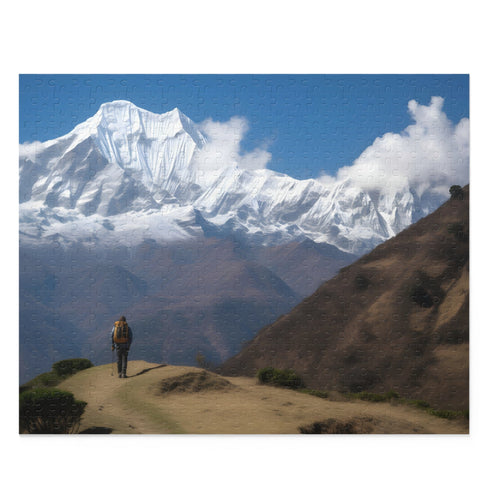Colorful Annapurna Trekking Jigsaw Puzzle with Nepal mountain scenery.