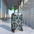 Artisan black travel bag with seamless tile pattern for DIY projects.