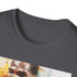 Watercolor charcoal t-shirt with Kevin Durant portrait in vibrant brushstrokes
