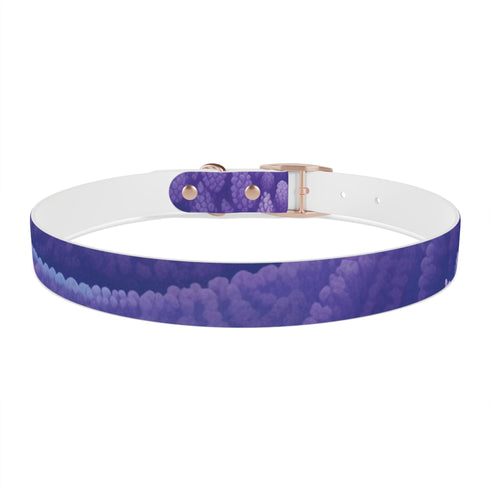 Stylish lavender floral dog collar for medium-sized dogs in black.