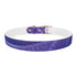 Stylish lavender floral dog collar for medium-sized dogs in black.
