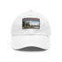 Kiwi Lake Adventure Baseball Cap in White with Light Brown Patch