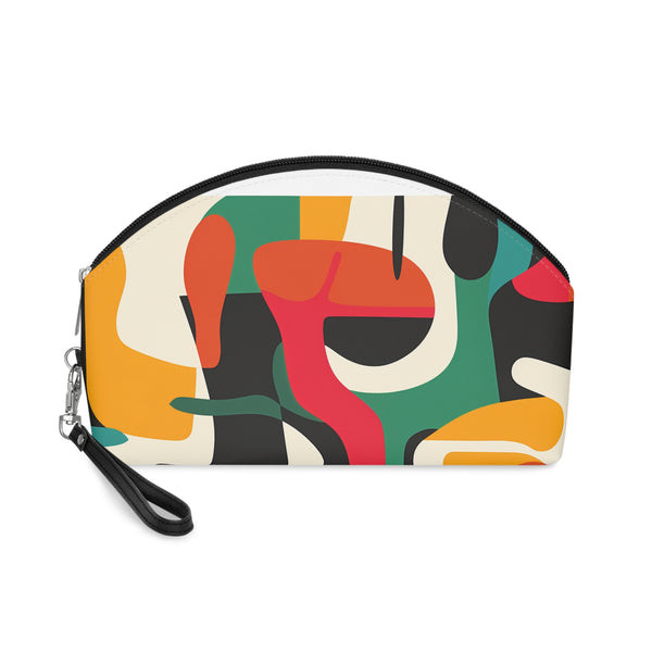 Colorful Abstract Revolution Makeup Bag with bold sublimation print.