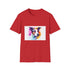 Charcoal cotton T-shirt with vibrant Jack Russell design and crew neck
