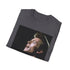 Charcoal cotton T-shirt with Ziggy Stardust watercolor design and regular fit